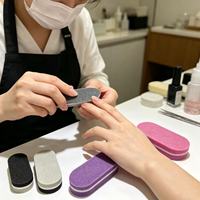 Bloc de polissage pour ongles Amilay Professional Salon Mini Oval Sponge, grain 100/180, double face, pour le façonnage et le polissage des ongles