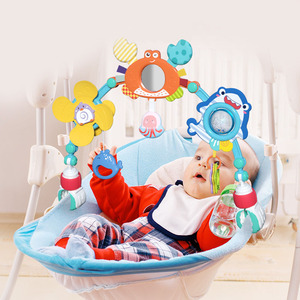 Colgante con forma de Animal para bebé, juguete infantil giratorio con <span class=keywords><strong>arco</strong></span> de juego para bebé, sonajero colgante, juguete para jugar con Bluetooth, campana para cama en el océano, cuna móvil - Product Image 2