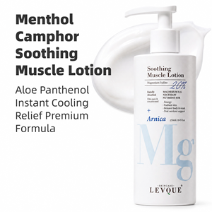 Lotion musculaire apaisante OEM avec 20% de sulfate de magnésium et arnica, absorption rapide, non grasse, pour le cou, le dos, les jambes et les articulations - Product Image 1