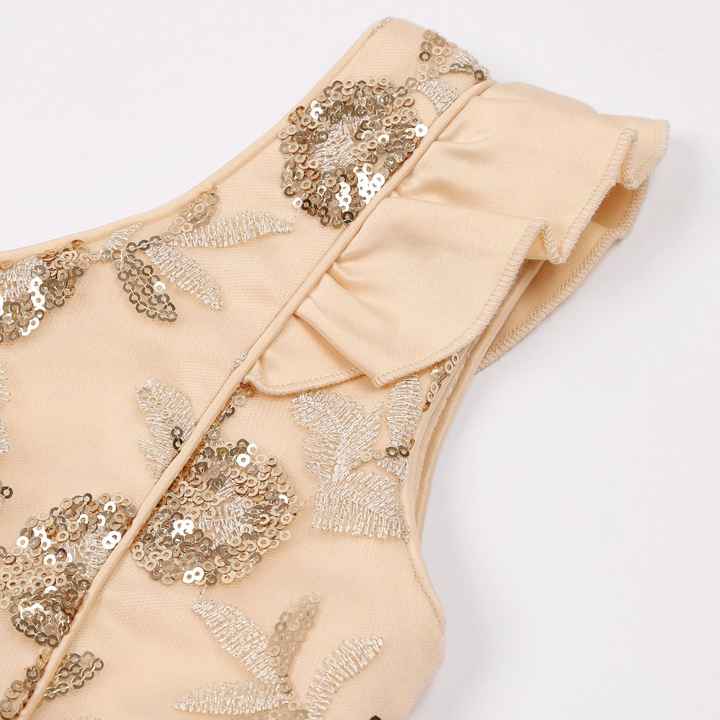 Girls Cute Lace Stitching Flying Sleeves Princess Dress