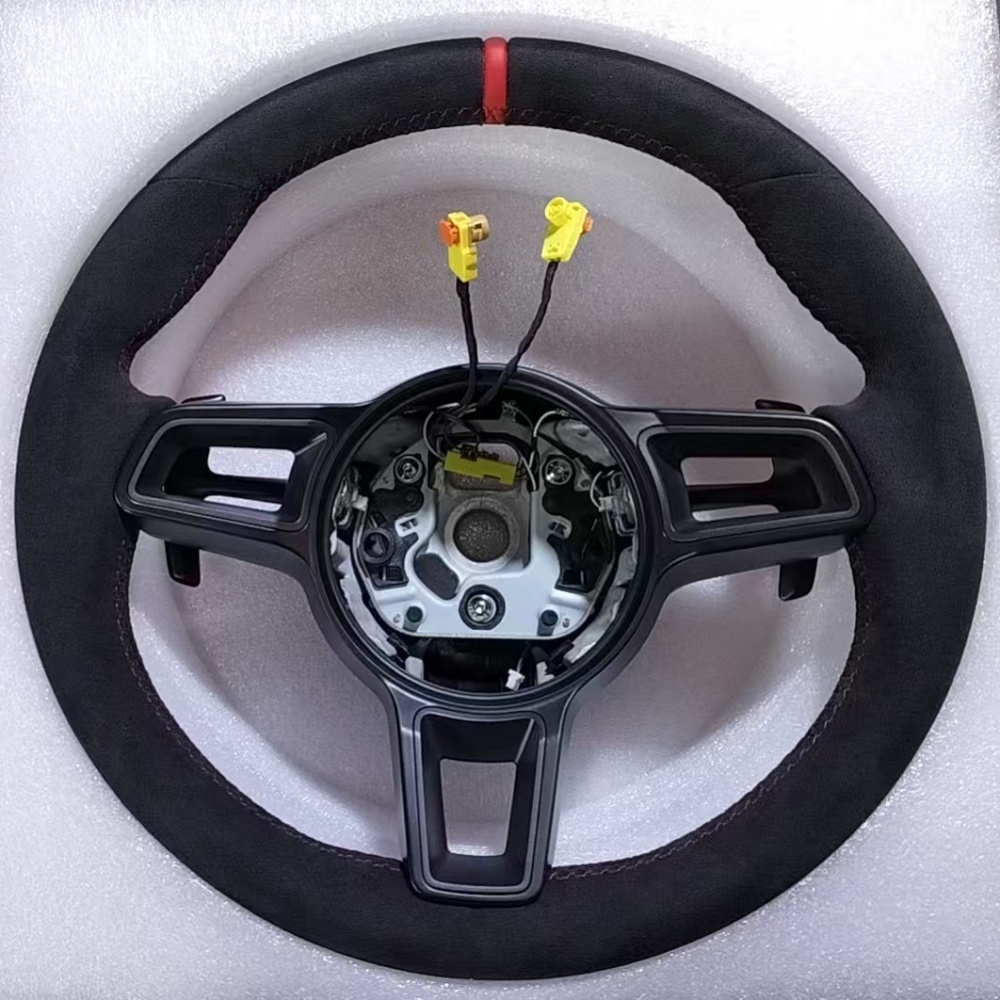 Assembly Suede Steering Wheels Without Buttons (Porsche Fitment), photo 6