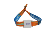 Bracelet RFID personnalisé pour l'enregistrement à l'hôtel, imperméable, confortable, mini-étiquette tendance, différentes tailles, tissu extensible, 13,56 MHz