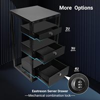 Rack de serveur 20U avec panneaux supérieurs et inférieurs, sangles à crochet et boucle pour équipement stéréo/données/informatique/informatique de 19 pouces.