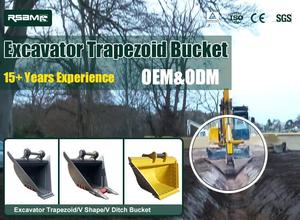 บุ้งกี๋ร่องวี RSBM ความแข็งแรงสูง สำหรับรถขุดขนาด 20-25 ตัน Hitachi ZX225 บุ้งกี๋รูปทรงสี่เหลี่ยมคางหมู สำหรับงานชลประทานและขุดร่อง - Product Image 6