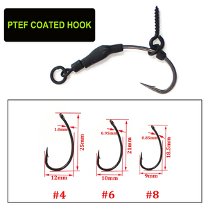 Nouveau Ronnie <span class=keywords><strong>Spinner</strong></span> Ready Rigs Ready Carp Rigs Ronnie <span class=keywords><strong>Rig</strong></span> 4 #6 #8 # - Product Image 6