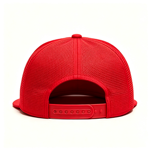 Casquette Trucker personnalisée à 5 panneaux et visière plate, avec broderie du logo ACE Mountain, en toile maillée vierge, fermeture snapback standard, unisexe, pour sports de plein air - Product Image 3