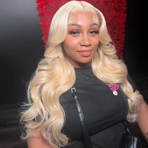 Peluca de <span class=keywords><strong>Cabello</strong></span> Humano Virgen con Frente de Encaje, Ondulado, Color <span class=keywords><strong>Rosa</strong></span> <span class=keywords><strong>Pastel</strong></span> Claro, 13X6 13X4, Sin Pegamento, Pre-Arrancada, 613, Venta al Por Mayor - Product Image 5