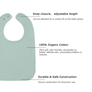 Bavoirs pour bébé à fermeture à pression uniques en forme de U en <span class=keywords><strong>coton</strong></span> biologique Bandanas pour bébé - Product Image 3