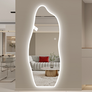 Specchio LED Intelligente con Schermo Touch, Illuminazione IP44, Design Moderno per Hotel, Bagno, Toilette, Forma Irregolare, Elegante - Product Image 2