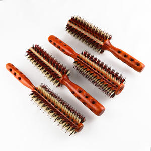 Round Hair <strong>Brush</strong> with Boar Bristles Anti-Static for Hair Drying Styling Curly Barber Heat Resistant Round <strong>Brush</strong> for <strong>Blowdrying</strong> - Product Image 4