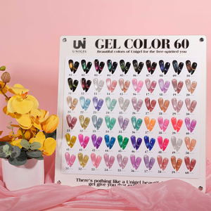 Set de Esmalte de Uñas en Gel Efecto Ojo de Gato de 60 Colores <span class=keywords><strong>Unigel</strong></span> Promote, Venta al Por Mayor para Salones de Uñas con Carta de Colores Gratis y Embalaje en Botella - Product Image 2