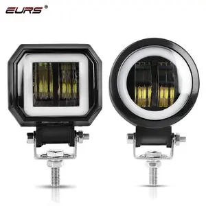 EURS Lampu Kubus LED Produk Baru, Lampu Kerja 3 Inci 20W 12V 24V 6500K Tahan Air, Lampu Bar Malam LED Bulat