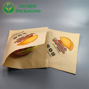 Bolsas de Papel Kraft, Bolsas de Cartón con Cierre Metálico, Logotipo Impreso Personalizado, Desechables, Biodegradables, Resistentes a la Grasa, para Llevar, Pequeñas, Blancas y Marrones - Product Image 5