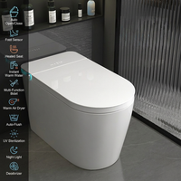 Toilette intelligente simple avec bidet intégré, sans réservoir, électronique, WC intelligent automatique