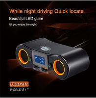 ZNB02 12V 24V Répartiteur d'alimentation pour voiture, double prise allume-cigare, charge rapide QC3.0, double ports USB, transmetteur FM, chargeur de téléphone