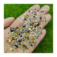Micro-perles en verre à finition métallique, mini-perles de caviar pour la décoration d'ongles, charme, bricolage