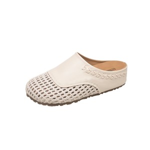 2026 Closed Toe Woven Mules, Platform Hidden Height Hollow Slip On Fashion <b>Slides</b> For Women Summer Outdoor Daily Wear - Product Image 5