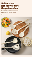 5 pièces nouveaux accessoires de cuisine en Silicone ustensiles en Silicone alimentaire résistant à la chaleur ensemble de spatule de cuisson pour un usage domestique