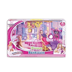 Ensemble de jeu de poupée de bain de 11,5 pouces en gros avec shampoing, gel douche et jouets de baignoire pour enfants - Product Image 1
