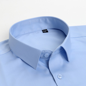 Vestido de negocios Camisa de hombre Transpirable Casual <span class=keywords><strong>Material</strong></span> de fibra de bambú Color sólido Manga larga Camisa delgada para hombres jóvenes - Product Image 6