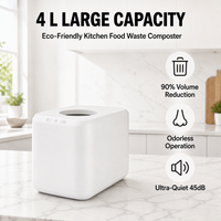 Composteur électrique intelligent de grande capacité 4L, machine à compost électrique, éliminateur de déchets alimentaires de cuisine, composteur de déchets alimentaires de cuisine