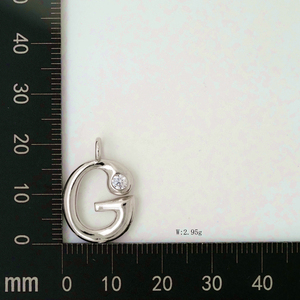 Venta caliente joyería de latón con incrustaciones de circón inicial diamante letra A colgante collar - Product Image 4