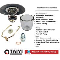 Kit de réparation de pompe à carburant mécanique TAIYI : diaphragme, ressort, cuve en verre, levier, support, raccords, pièces de rechange pour essence/diesel