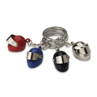 Porte-clés en métal argenté en forme de casque de moto, avec logo personnalisé, breloques pendentifs pour souvenirs touristiques
