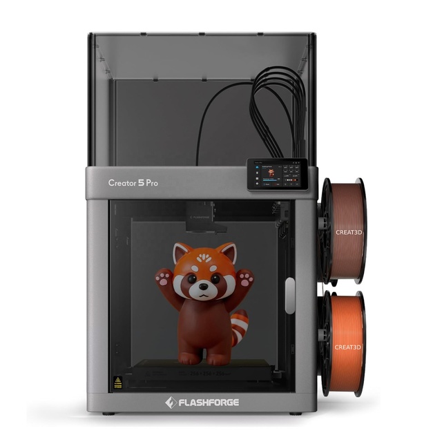 Flashforge Creator 5 Pro 3D Printer 4 Toolhead Enclosed High Speed CoreXY Multi Material Multi-Color FDM 3D Printer