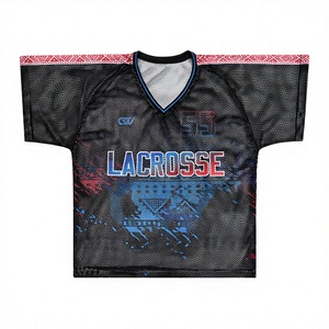 Maillots de lacrosse personnalisés OEM/ODM réversibles en maille sublimée 100 % polyester – Uniformes de lacrosse personnalisés pour votre équipe - Product Image 2