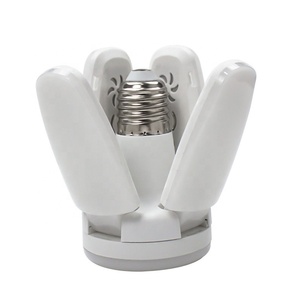 Luz de garaje E27 Lámparas Lámpara de deformación industrial Tres luces LED deformables E26 enchufe Hojas ventilador ASPA bombilla led - Product Image 5