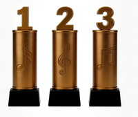 Trophée Ange Note de Musique Créatif en Résine Écologique pour Noël – Personnalisable Or, Argent, Bronze – Récompenses Sportives Basketball, Volleyball