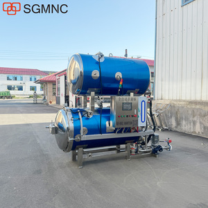 Autoclave entièrement automatique 500 kg/h 121 ℃   Autoclave/Stérilisateur à vapeur et à chauffage électrique à double cuve pour saucisses/jambons - Product Image 6