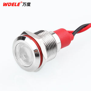 WD12mm <span class=keywords><strong>LED</strong></span> Warnsignal-Anzeige lampe mit hoher Helligkeit, 24V wasserdichtes Metall material, Installation sloch 12mm 220V. - Product Image 2