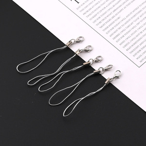 Correa de teléfono con cierre de mosquetón de un solo lazo en oro y plata, cordón metálico para accesorios de joyería DIY. - Product Image 4
