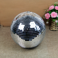 Topper de gâteau de fête d'anniversaire de mariage 2 3 4 5CM boules de miroir de disco en verre argenté de laser pour la décoration de gâteau