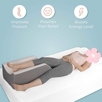 Coussin de positionnement pour membres inférieurs en polyester et coton avec mousse à mémoire de forme pour personnes âgées et femmes enceintes - Oreiller de soutien pour pieds et genoux