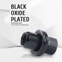 Écrous de roue M14x1.5 avec siège magnétique, hexagonale 7/8\" 22mm 1.81x1.33 po. Écrous de roue noircis compatibles avec Land Rover LR3 LR4 Range Rover