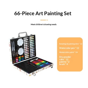 Customized Children's Art <strong>Drawing</strong> <strong>Cartoon</strong> Marker Pen 66-Piece Custom Box Set Art <strong>Colored</strong> Pencils Crayons Oil Pastel Set - Product Image 4