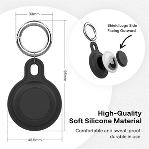 Funda Protectora de Silicona Antipérdida, Impermeable, para Apple AirTag con Anillo Metálico - Product Image 4
