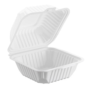 Tiya <span class=keywords><strong>Burger</strong></span> <span class=keywords><strong>Box</strong></span> Fast Food Container Quadrado De Plástico Takeaway Recipientes De Alimento De Microondas Descartáveis Com Tampas - Product Image 2