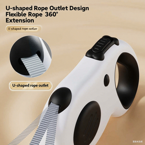 轻型一键制动可伸缩狗皮带小型中型狗自动牵引装置 - Product Image 4