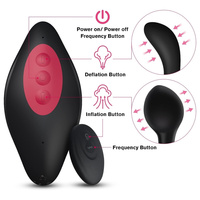 Aufblasbarer Silikon-Anal vibrator-Butt-Plug mit 10 Modi Fern gesteuertes Prostata-Massage gerät für erwachsene Männer
