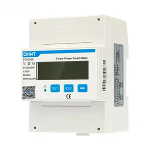 Tipe Utilitas Kualitas Superior Tiga Fase CHNT DTSU666 DIN Rail Digital Watt-Jam Meteran Daya Meteran Energi