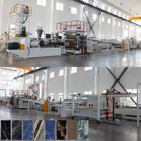 Machine de production de panneaux ignifuges en plastique de pierre PVC résistant à l'humidité imitation marbre UV feuille