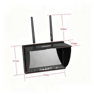 Moniteur FPV Kimpok <span class=keywords><strong>5</strong></span> pouces 5802D avec récepteur Diversity <span class=keywords><strong>5</strong></span>,8 GHz, batterie lithium intégrée et DVR pour télécommande de drone FPV - Product Image 6