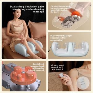 Leg Massage Device Fully Automatic Foot Therapy Machine <b>Vibrating</b> Hot Compress Kneading Foot Sole Massager Plug-In Wireless - Product Image 6