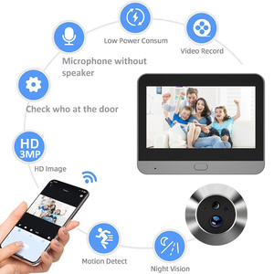 Peephole Camera Tuya Door Viewers For Apartment 3MP Ring Doorbell 4.3 Inch LCD HD Screen 140 Degree Wide Video Doorbell Camera - Product Image 6
