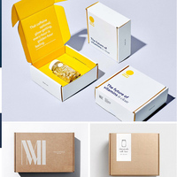 Benutzer definierte Recycling-Kunstdruck papier E Flöte Wellpappe Versand Mailer CMYK Marmor Druck Schuhkarton Verpackung für Geschenk