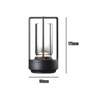 Morden <b>LED</b> Table Lamp Retro Bar Metal Desk Lamps Rechargeable <b>Touch</b> Dimming Night <b>Light</b> Restaurant Bedroom Home Outdoor Decor - Product Image 6